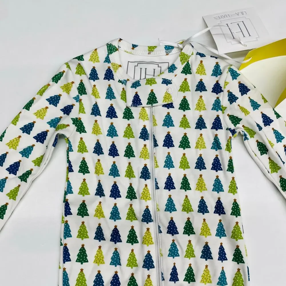 NWT Lila & Hayes Size 3-6M Parker PJs in Christmas Tree